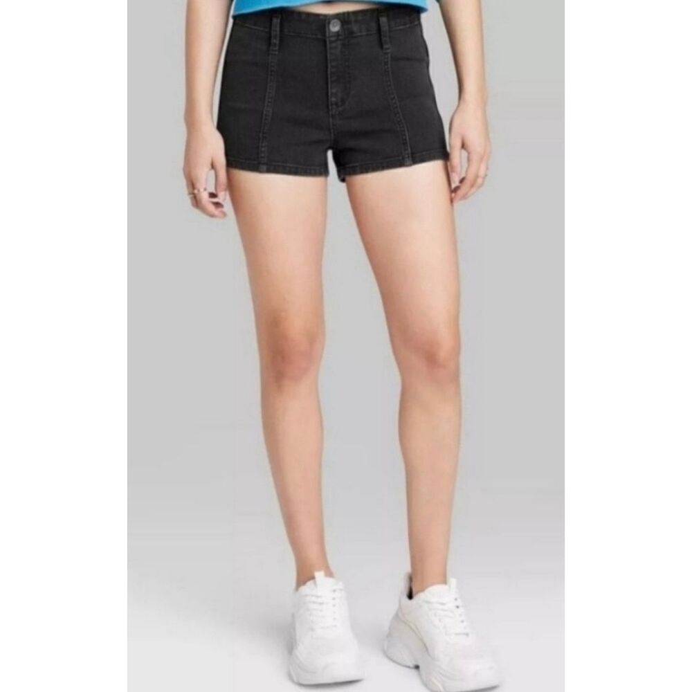 Super High Rise Wild Fable Black Denim Shorts